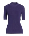 Stella Mccartney Woman T-shirt Purple Size S Viscose, Polyamide, Elastane