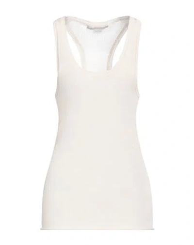 Stella Mccartney Woman Tank Top Ivory Size L Wool In White
