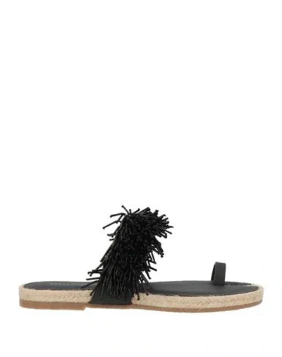Stella Mccartney Woman Thong Sandal Black Size 6 Synthetic Material