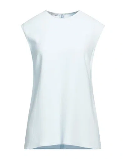Stella Mccartney Woman Top Sky Blue Size 4-6 Viscose, Acetate, Elastane