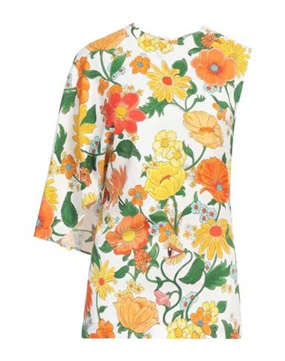 Stella Mccartney Woman Top White Size 6-8 Viscose, Elastane In Multi