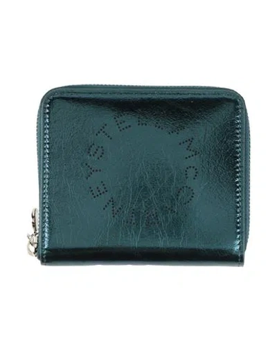 Stella Mccartney Woman Wallet Deep Teal Size - Textile Fibers