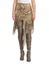 Stella Mccartney Women's Asymmetric Python-print Silk Skirt In Brown Multi