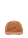 Stella Mccartney Caramel Cotton Blend Baseball Cap In Cream