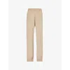 STELLA MCCARTNEY STELLA MCCARTNEY WOMEN'S BEIGE RELAXED-FIT HIGH-RISE CASHMERE AND WOOL-BLEND JOGGING BOTTOMS