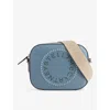 Stella Mccartney Womens Blue Lagoon Circle Faux-leather Cross-body Bag In Blue Lagoon
