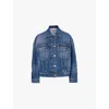 Stella Mccartney Lace-insert Denim Jacket In Blue Vintage Denim