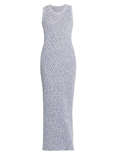 Stella Mccartney Women's Bouclé-knit Maxi Dress In Cream Lilac