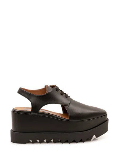 Stella Mccartney Women Brown Leather Wedge Sandals