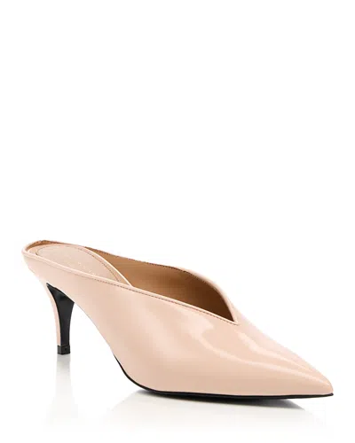 Stella Mccartney Women's Brushed Heel Mule Pumps In Nude