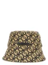 Stella Mccartney S Wave Woven Straw Logo-patch Bucket Hat In Multicolour