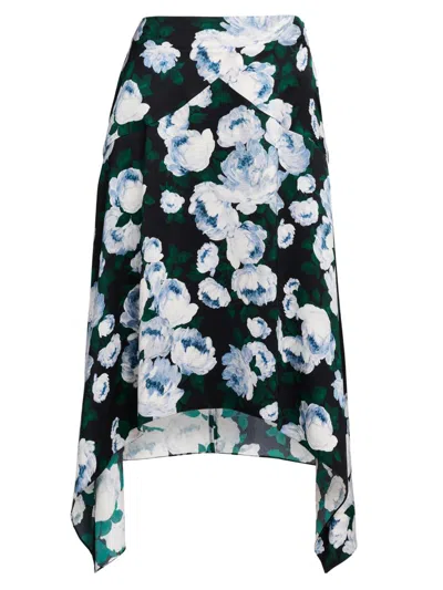 Stella Mccartney Women's Bunch Of Roses Handkerchief Midi-skirt In Pattern