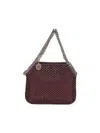 Stella Mccartney Women Burgundy Falabella Nano Tote Bag