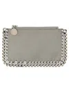 Stella Mccartney Falabella Zip Cardholder In Gray