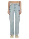 Stella Mccartney Cargo Jeans In Denim