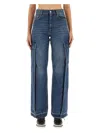 Stella Mccartney Stella Mc Cartney Denim Cargo Jeans In Blue