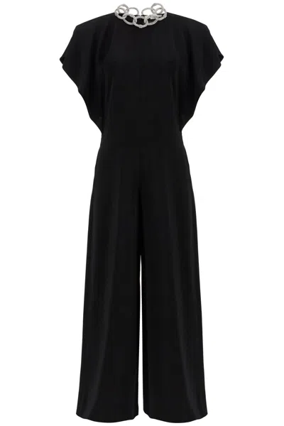 Stella Mccartney Chain Jumpsuit With Cat In Black