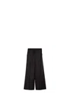 Stella Mccartney Dark Chocolate Wide Leg Pants In Wool