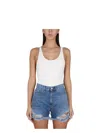 Stella Mccartney Knit Bodysuit Racerback Scoop Neck Wide