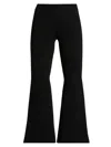 Stella Mccartney Women's Compact Knit Kick-flare Pants In Black