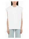 Stella Mccartney Stella Mc Cartney White Cotton Over Vest With Logo In White