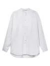 Stella Mccartney Long-sleeved Plastron Shirt In White