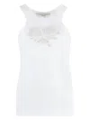 Stella Mccartney White Crochet Cutout Tank Top In White