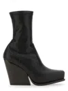 Stella Mccartney Women Black Alter Mat Cowboy Ankle Boots In Black