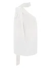 Shop Stella Mccartney Women's Cream Asymmetric Viscose Top In Beige