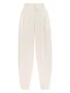Stella Mccartney Cream Wool Baggy Trousers For Women