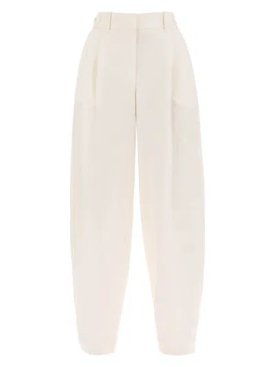Stella Mccartney Women's Cream Wool Baggy Trousers