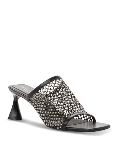 Stella Mccartney Women's Crystal Mesh 65 Mules In Black