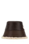Stella Mccartney Dark Brown Solid Bucket Hat In Dark Brown