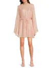 Stella Mccartney Women's Delia Metallic Silk-blend Belted Minidress In Pink
