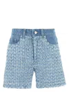 Stella Mccartney Denim Shorts With Frayed Texture And Pockets