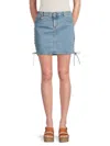 Stella Mccartney Women's Drawstring-side Denim Miniskirt