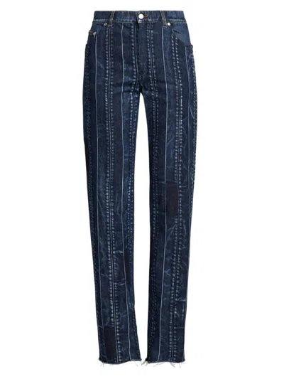 Stella Mccartney Women's Dyed Mid-rise Straight Jeans In Blue