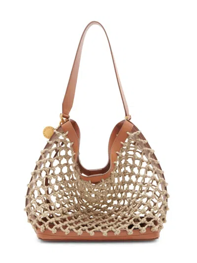 Stella Mccartney Women's Eco Knotted Mesh Tote Bag In Tan