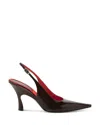 Stella Mccartney Elsa Faux Leather Slingback Pumps In Coffee