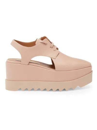 Stella Mccartney Women's Elyse 75mm Cut-out Platform Derby Shoes In Brown
