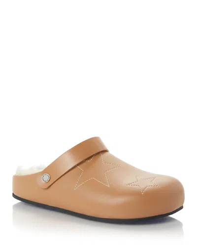 Stella Mccartney 20mm Elyse Faux Leather Mules In Tan