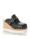 Stella Mccartney Black Elyse Star-studded Slip-on Loafers In Black