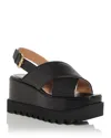 Stella Mccartney Black Elyse Platform Heeled Sandals In Black