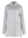Stella Mccartney Embroidered Silk Oversize Shirt