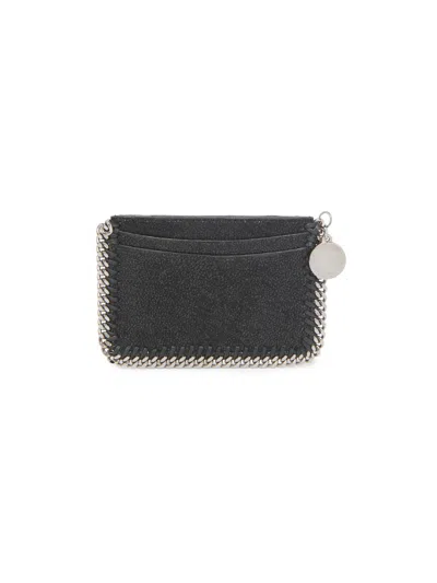 Stella Mccartney Women's Falabella Chain Trim Card Case In Black