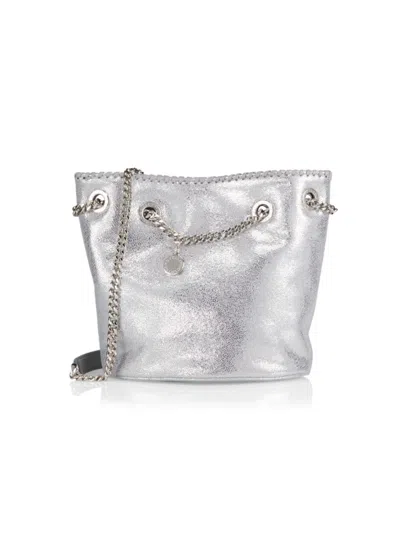 Stella Mccartney Women's Falabella Chamois Bucket Bag In Silver