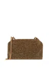 Stella Mccartney All-over Crystal Falabella Shoulder Bag In Brown