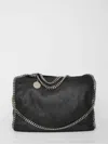 Stella Mccartney Large Falabella Faux Leather Shoulder Bag In Black