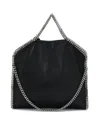 Stella Mccartney Black Large Chain Tote Handbag For Women In Black