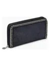 Stella Mccartney Stella Mc Cartney Falabella Ink Zip Around Wallet In Blue